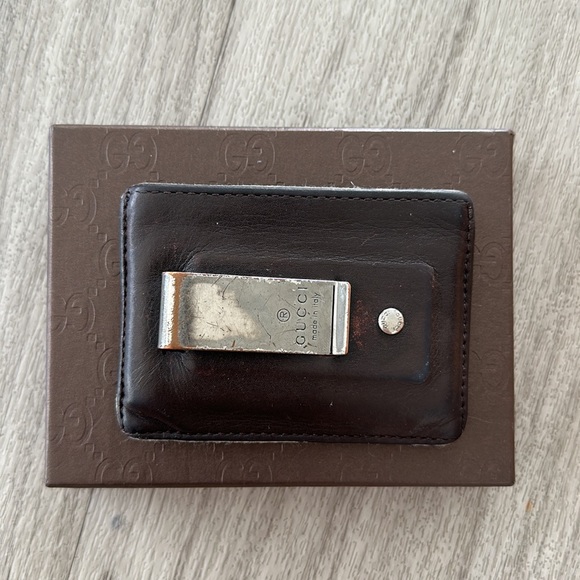 GUCCI Monogram Leather Card Holder Wallet - Picture 3 of 6